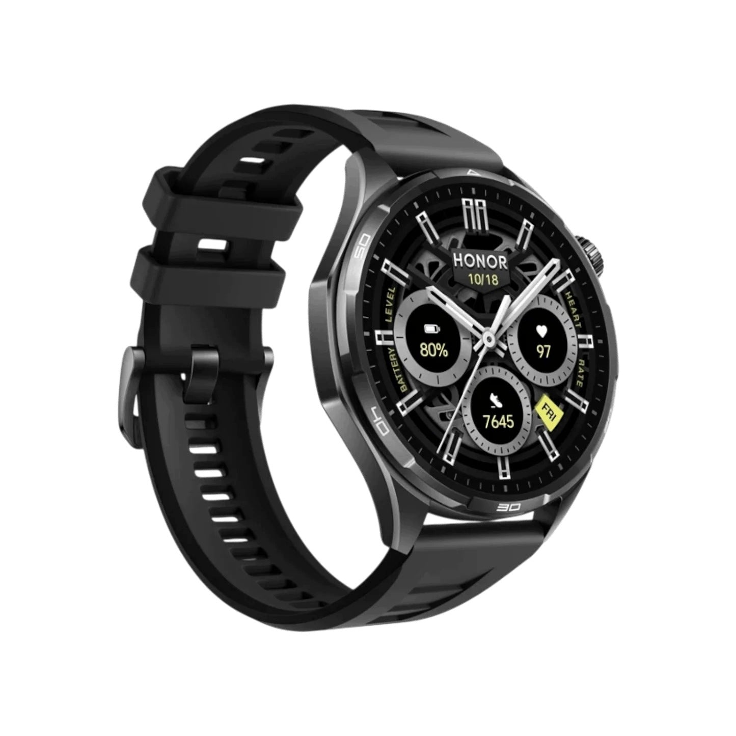 HONOR Watch 6 Black AMOLED 1.46" GPS smartwatch, 35 days of battery Packaging status original