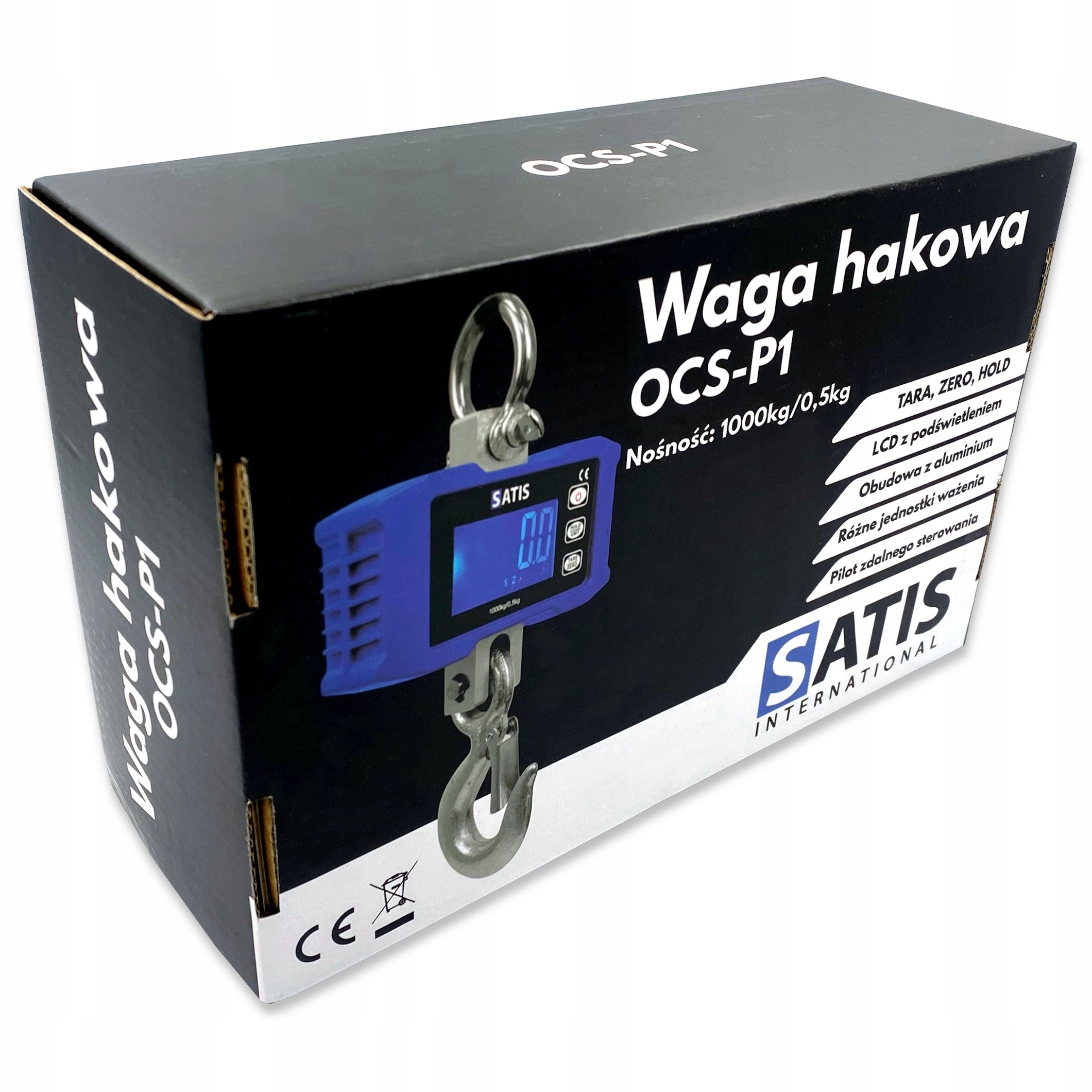 HOOK SCALE 1T 1000KG ELECTRONIC BATTERY OPERATED + CHARGER + REMOTE CONTROL Packaging status original
