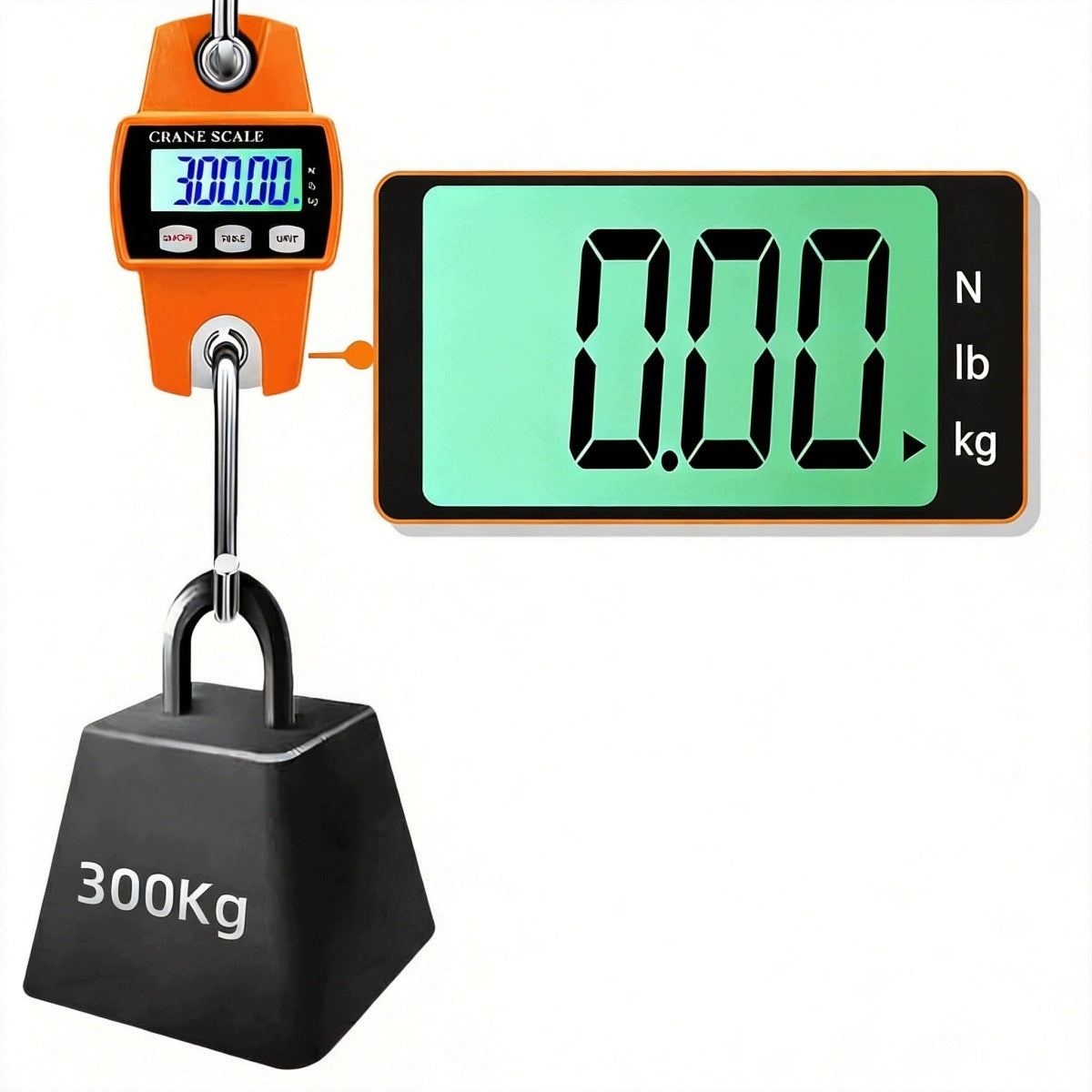 HOOK SCALE Electronic Digital 300kg Hanging Luggage Hand Hook Brand no brand