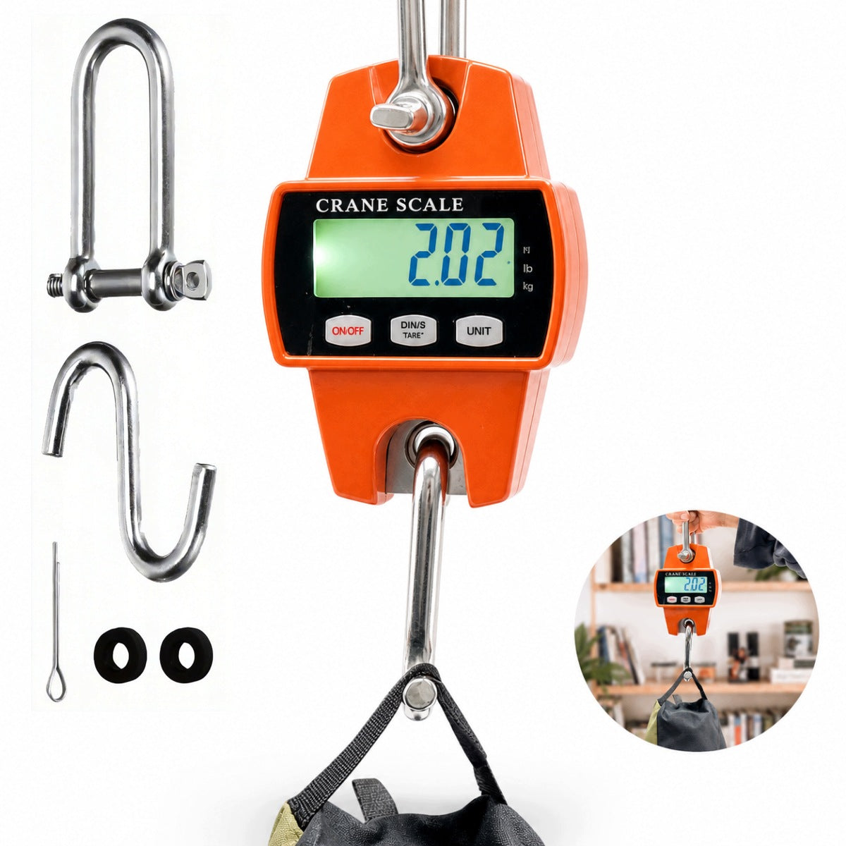 HOOK SCALE Electronic Digital 300kg Hanging Luggage Hand Hook