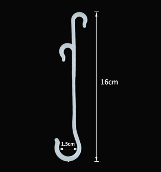 HOOKS CLIPS FASTENERS HOOKS FOR PLANTS 100 PCS Color white