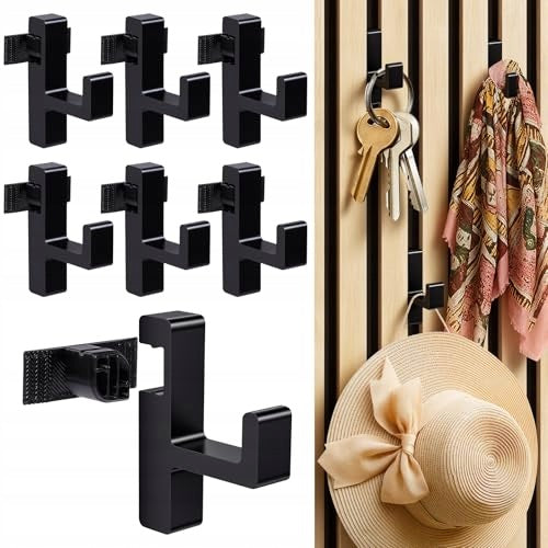 HOOKS FOR ACOUSTIC PANELS BLACK HANGERS WITHOUT DRILLING 6 PIECES Brand no brand