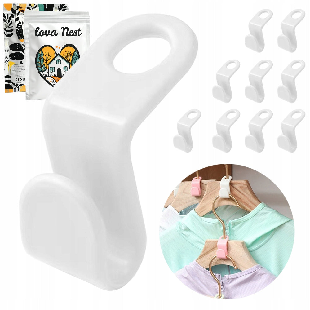 HOOKS FOR HANGERS Lova Nest ORGANIZER FOR CLOSET FOR CLOTHES 10pcs