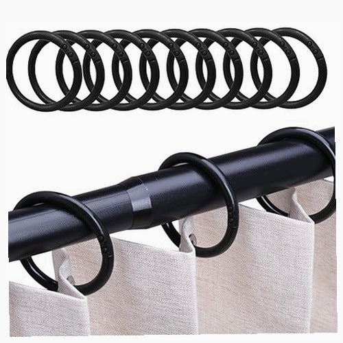 HOOKS FOR SHOWER CURTAINS PLASTIC ANTI-CORROSION SET 100 PCS.