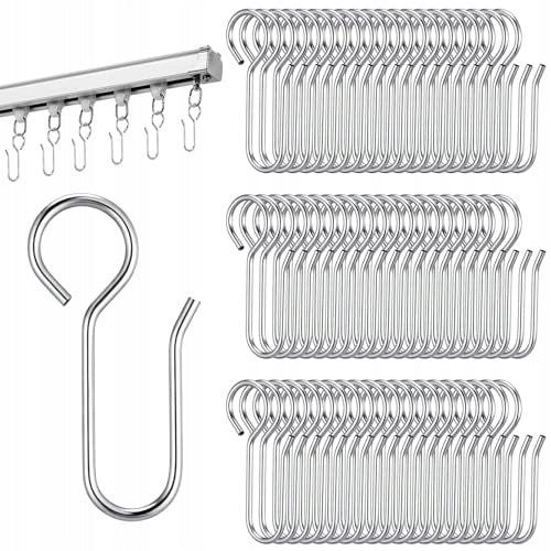 HOOKS S METAL SILVER FOR CURTAIN CURTAINS SET OF 60 PIECES STEEL Brand no brand
