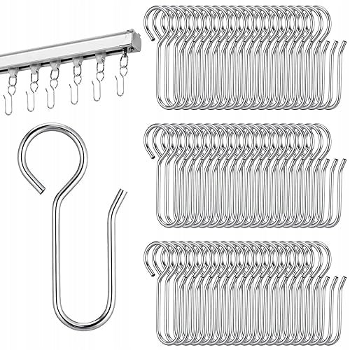 HOOKS S METAL SILVER FOR CURTAIN CURTAINS SET OF 60 PIECES STEEL