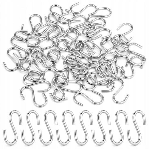HOOKS S SILVER STEEL FOR HANGING 2 5 CM SET OF 50 PCS METAL Brand no brand