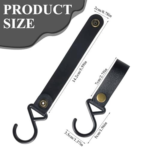 HOOKS S WITH LEATHER LOOP METAL FOR KITCHEN ORGANIZATION 8 PCS Manufacturer code Bez marki