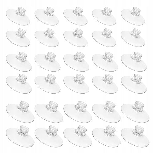 HOOKS SELF ADHESIVE GLASS SUCTION CUPS SET OF 30 FOR BATHROOM KITCHEN