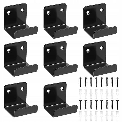 HOOKS U SHAPED WALL METAL BLACK FOR CERAMICS 50MM 8PCS