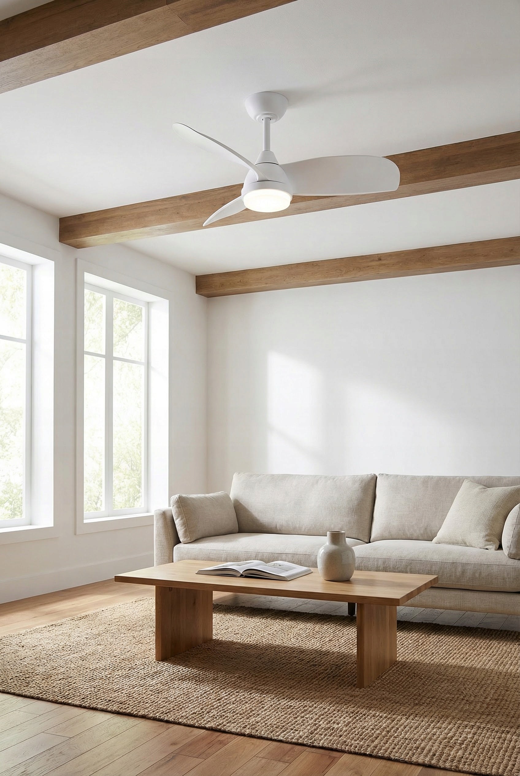 HORIZON DC LED Ceiling Fan White - 91cm | Energy Efficient LED Lamp Fan type ceiling
