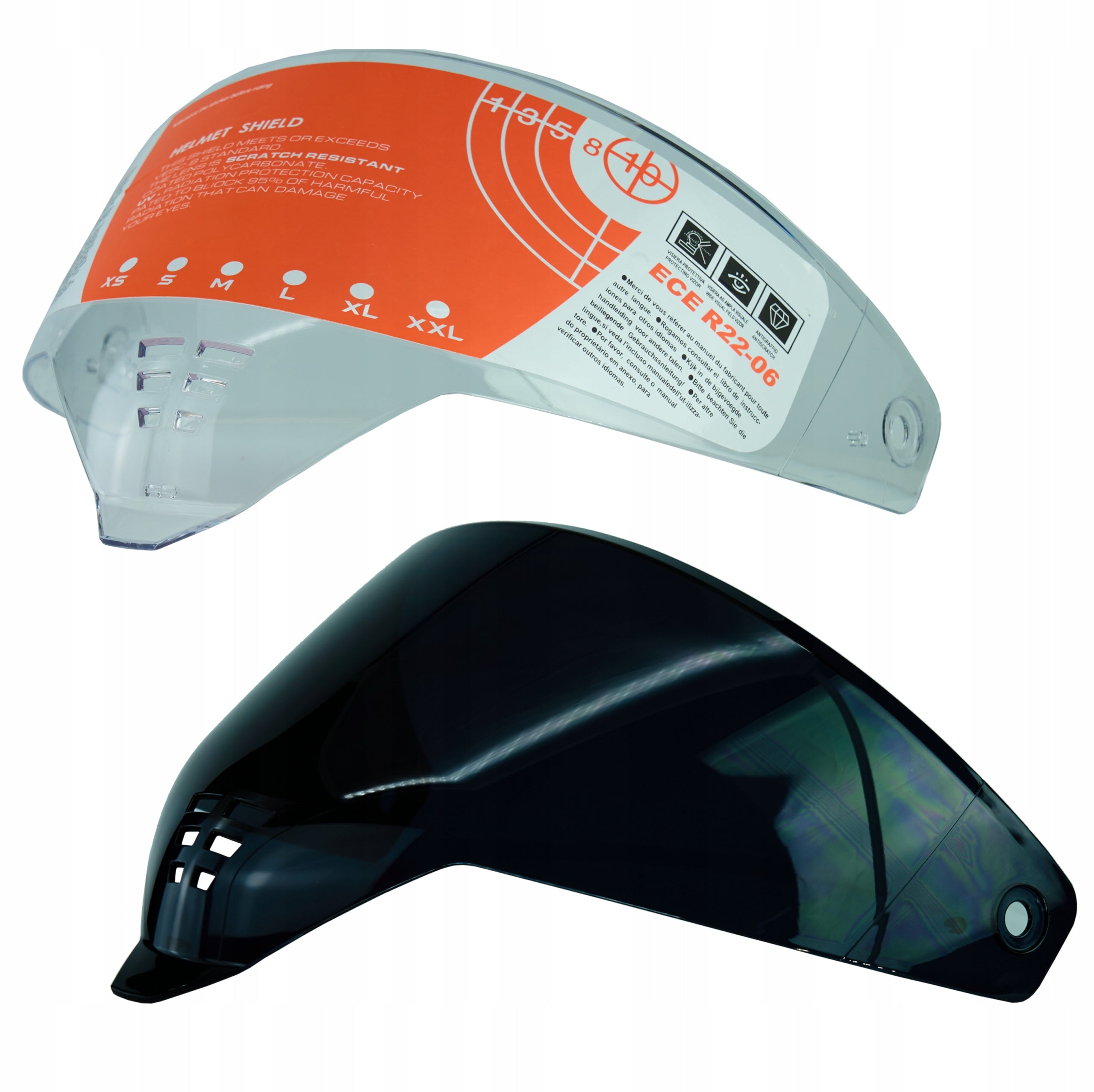 HORN MOTORCYCLE HELMET BLACK GLASS-CLEAR FREEBIE FOR INTERCOM ECE2-06 L Manufacturer's catalog number 833 SKUTER MOTOR