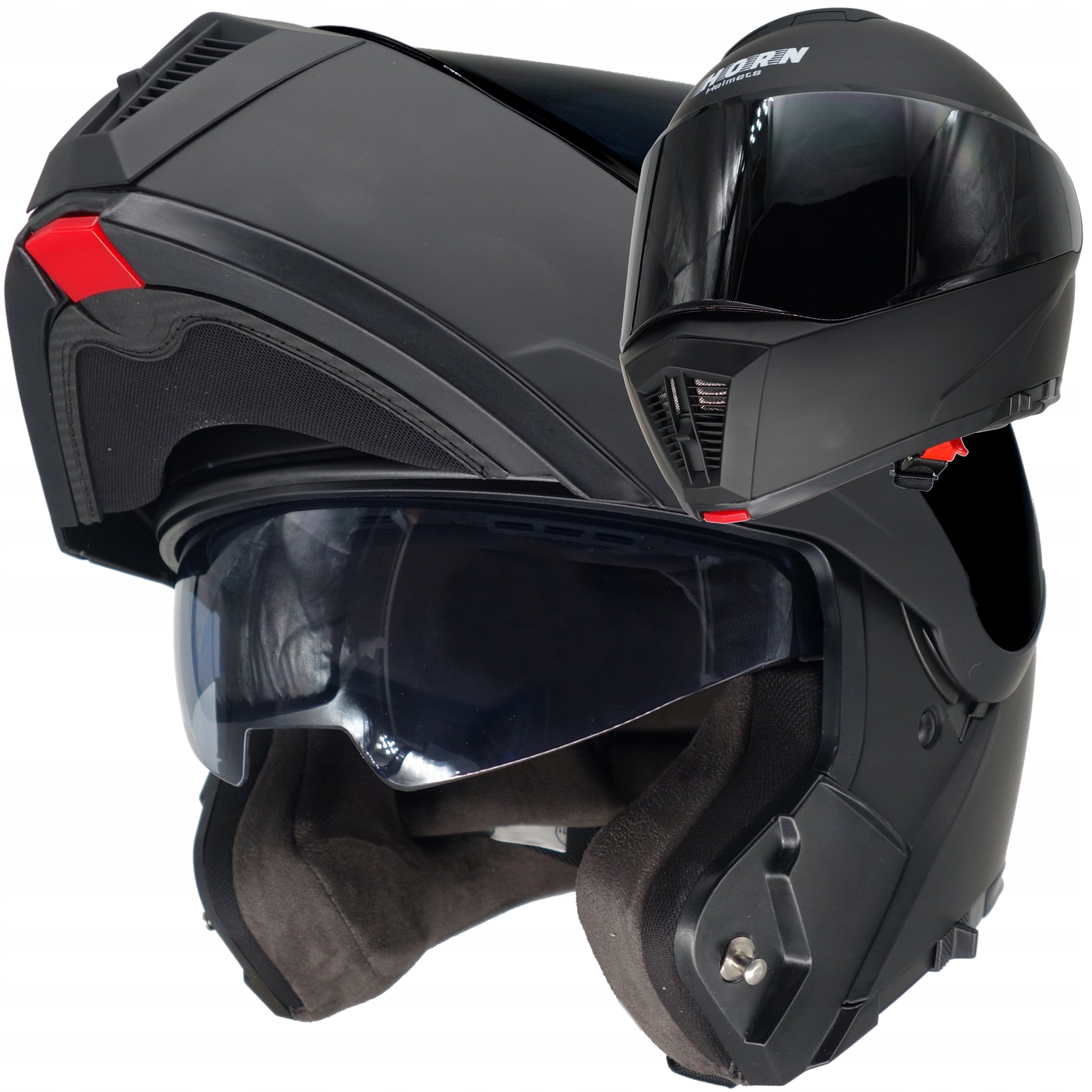 HORN MOTORCYCLE HELMET H929 + BLACK GLASS AND BALACLAVA L Manufacturer's catalog number KASKI H929 POD INTERKOM