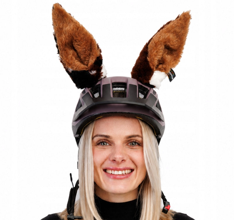 HORSE EARS bicycle helmet ornament for bike scooter ski Velcro