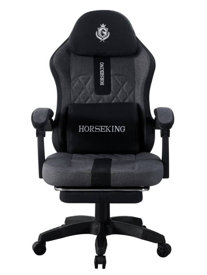 HORSEKING GAMING CHAIR WITH SWIVEL FOOTREST FOR PLAYING CHAIR GREY BLACK Manufacturer code MS601