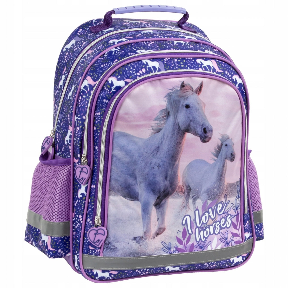 HORSES SCHOOL BACKPACK FOR GIRLS HORSE TO GRADES 1-3 ELEMENTARY SCHOOL DERFORM