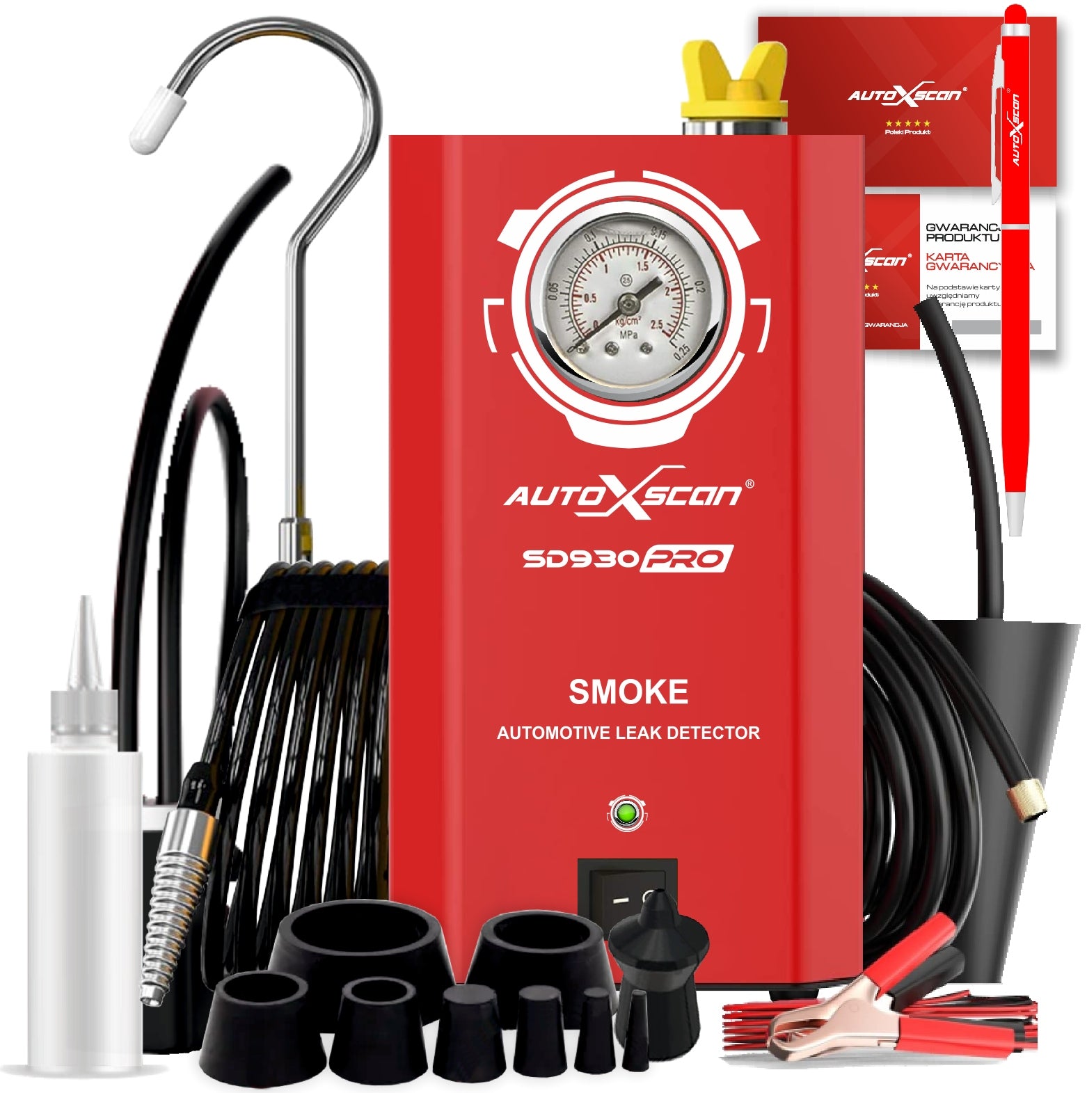 HOSE PIPE TIGHTNESS TESTER SMOKE GENERATOR+corks+ pressure gauge + pump EAN (GTIN) 6972697788131
