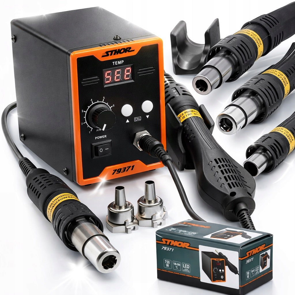 HOT AIR SOLDERING STATION 750W 100-500°C DISPLAY 79371 Manufacturer code 79371