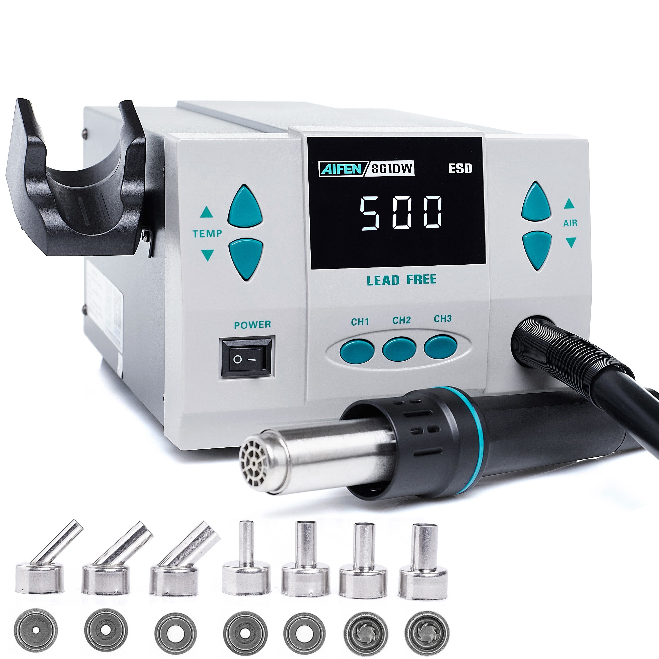 HOT AIR SOLDERING STATION SOLDERING IRON AIFEN 861DW 1000W HOT AIR Batteries included no