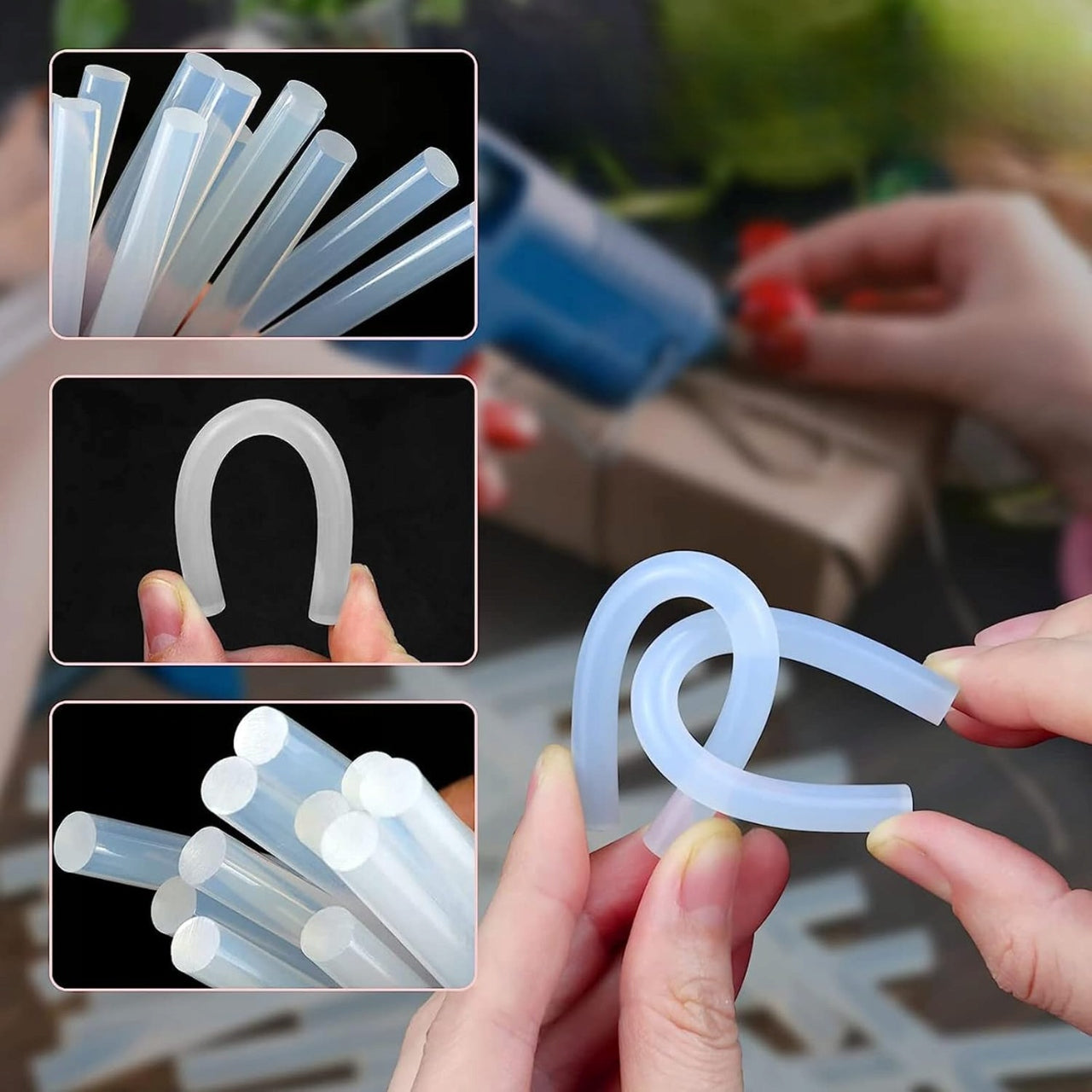 HOT GUN GLUE ADHESIVE CARTRIDGES STRONG COLORLESS 1KG 11MM 42PCS Brand WitLine