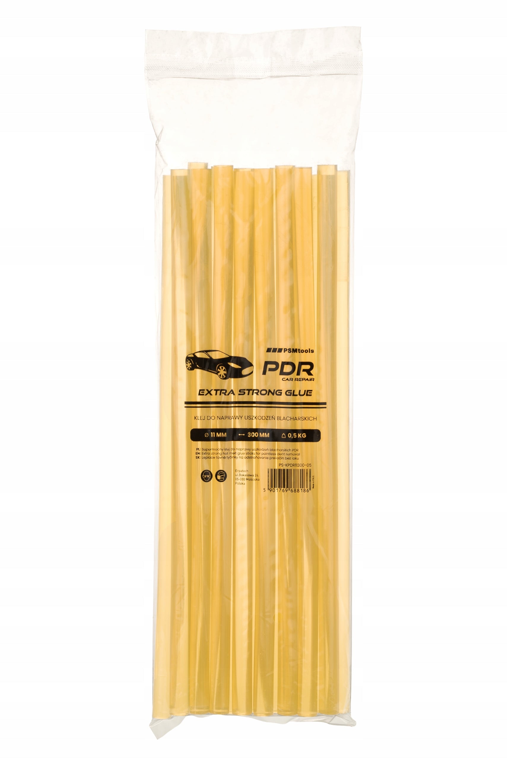 HOT PDR GLUE FOR GUN 11MM 300MM 17PCS 0,5KG EXTRA STRONG Color yellow