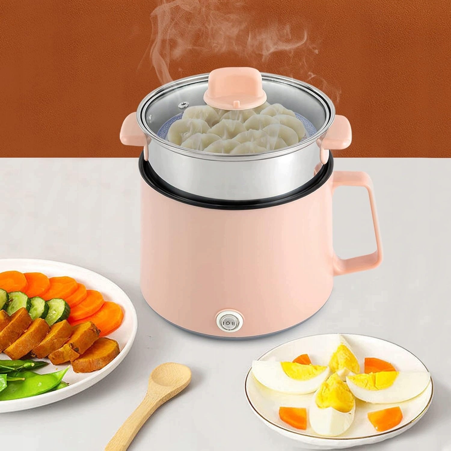 HOT POT ELECTRIC HOTPOT POT WITH STEAMER, 1,7 L, COOKING POT Packaging status original