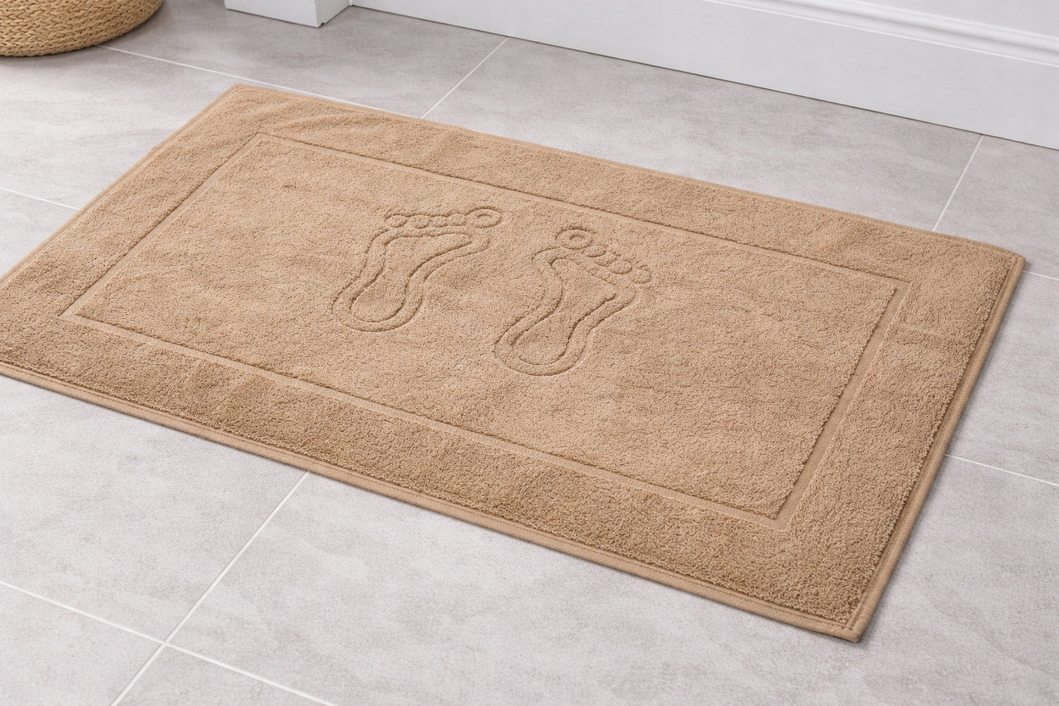 HOTEL BATHROOM RUG 50/70 FOOT 650g BEIGE Packaging status original