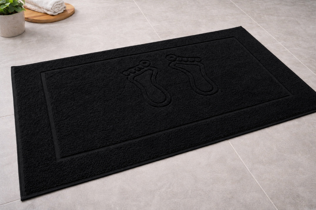 HOTEL BATHROOM RUG 50x70 650g BLACK Packaging status original