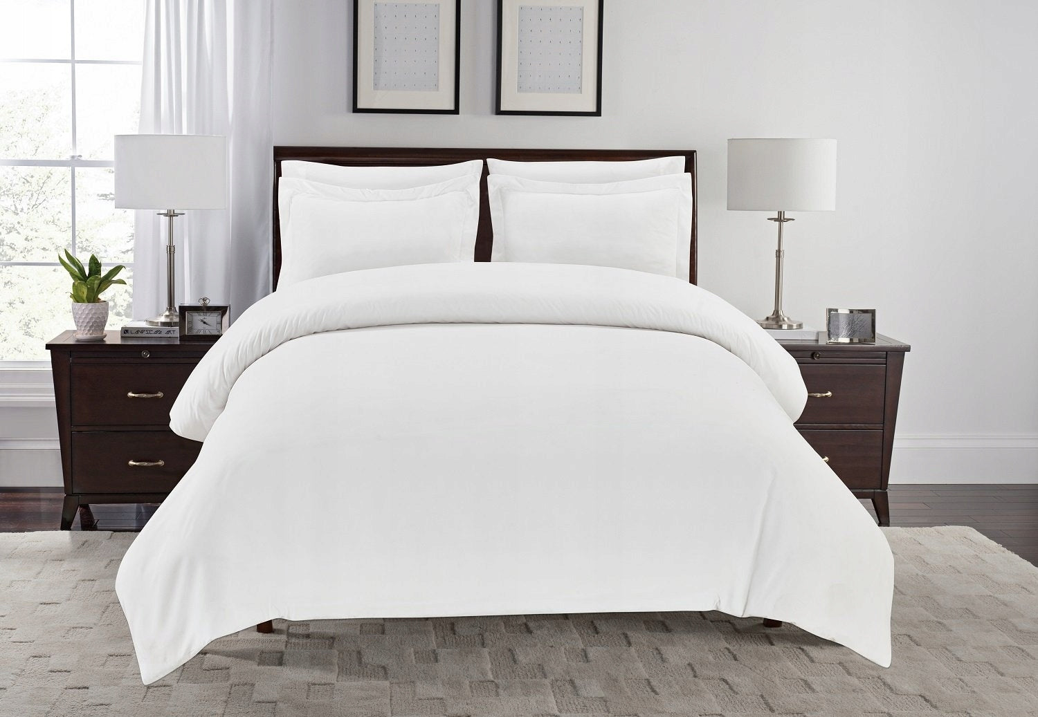 HOTEL BEDDING WHITE 140x200 + PILLOWCASES 100% COTTON SPA HOTEL SANATORIUM Length of comforter cover 200 cm