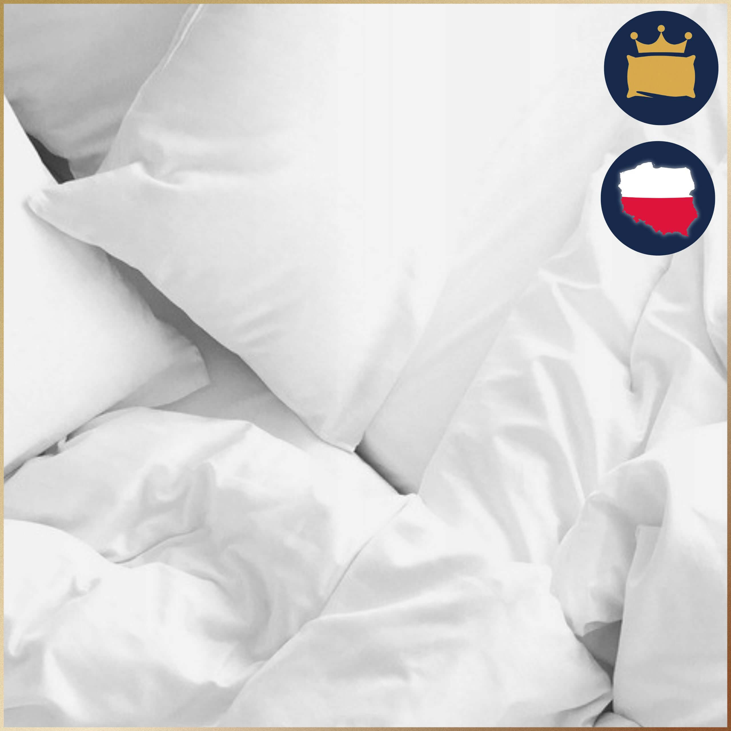 HOTEL BEDDING WHITE 160X200 + 50X70 COMFORTABLE DURABLE 100% COTTON 165G Brand no brand