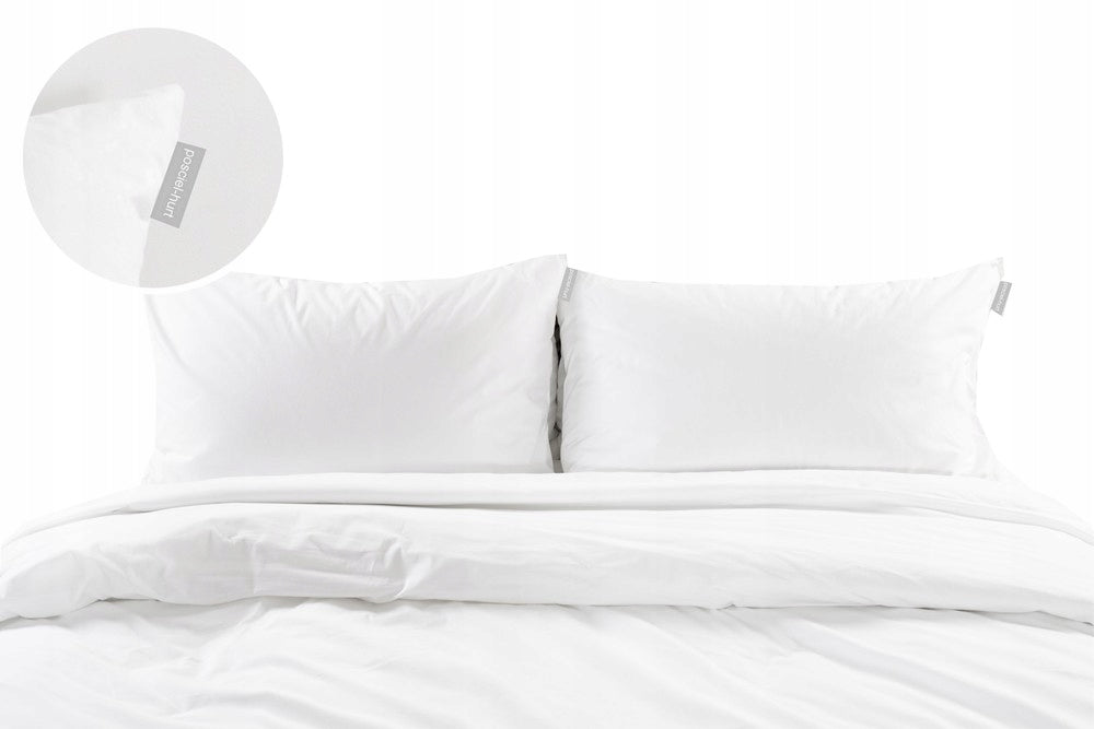 HOTEL BEDDING WHITE 200x220 + 2 x 70x80 zipper 150g/m2 100% cotton