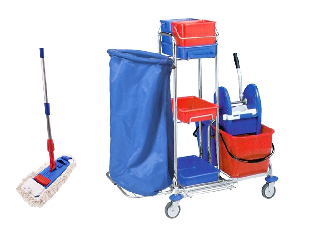 HOTEL SET cleaning trolley + mop 43cm