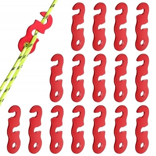 HOTUT ALUMINUM ALLOY ROPE TENSIONER 16 PIECES TENT ROPE TENSIONER Packaging status original