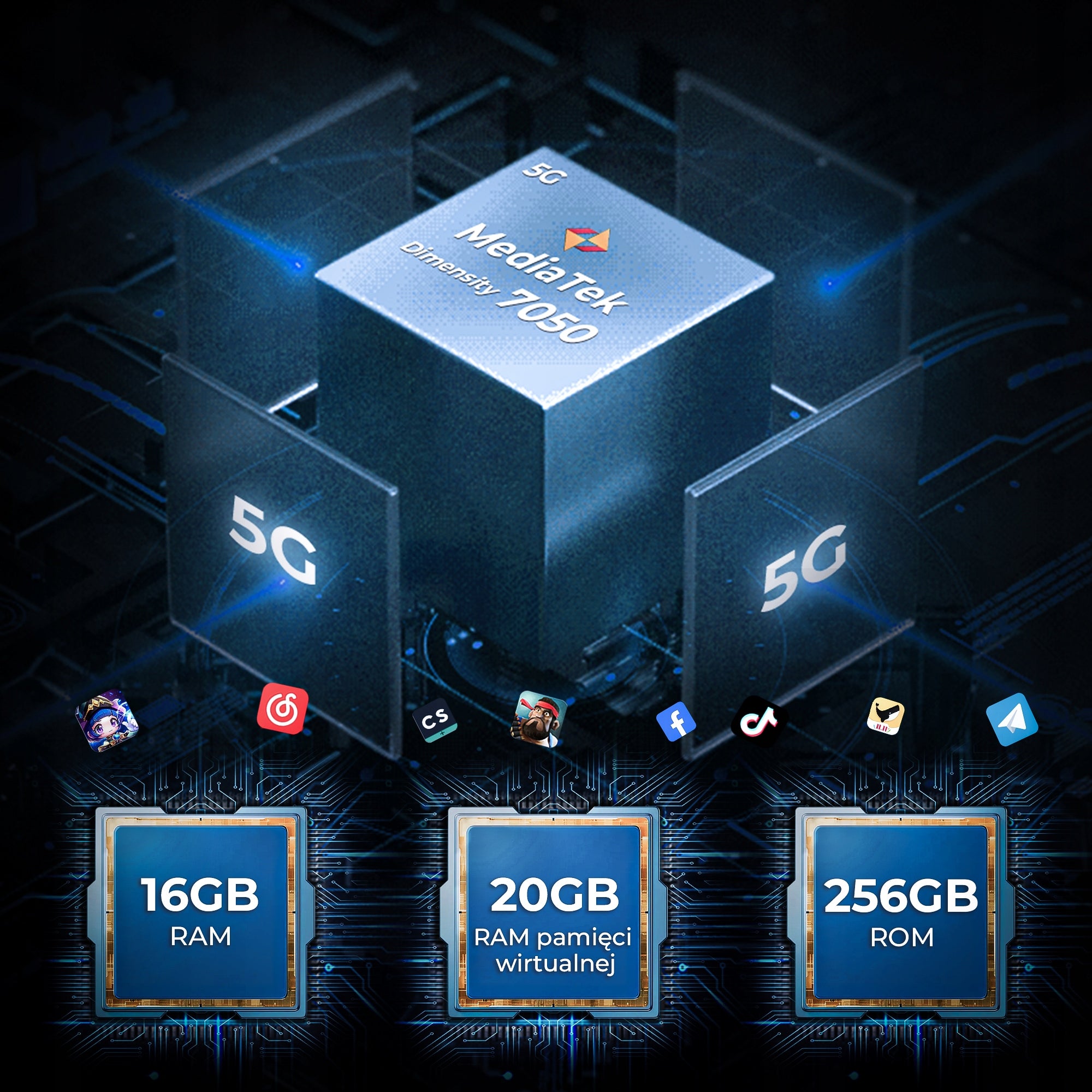 HOTWAV Hyper 7 Pro 16 GB / 256 GB 5G black Charger included yes