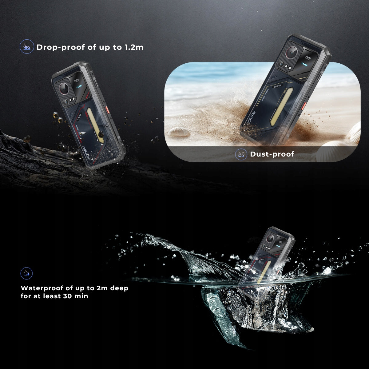 HOTWAV Hyper 7S 4 GB / 256 GB 5G black smartphone Built-in memory 256 GB