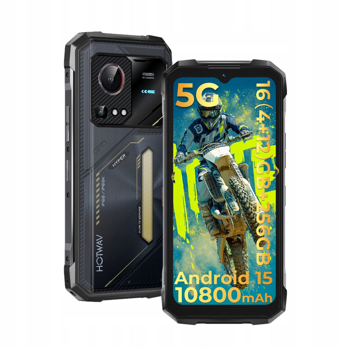 HOTWAV Hyper 7S 4 GB / 256 GB 5G yellow smartphone
