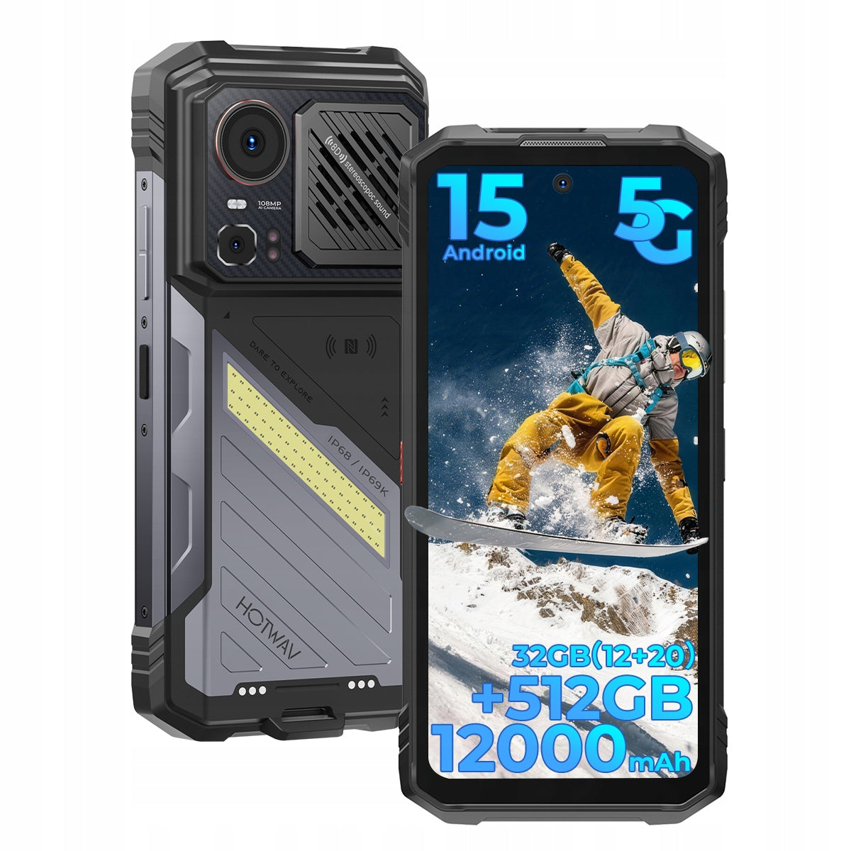 HOTWAV Hyper 8 Pro 12 GB / 512 GB 5G black smartphone
