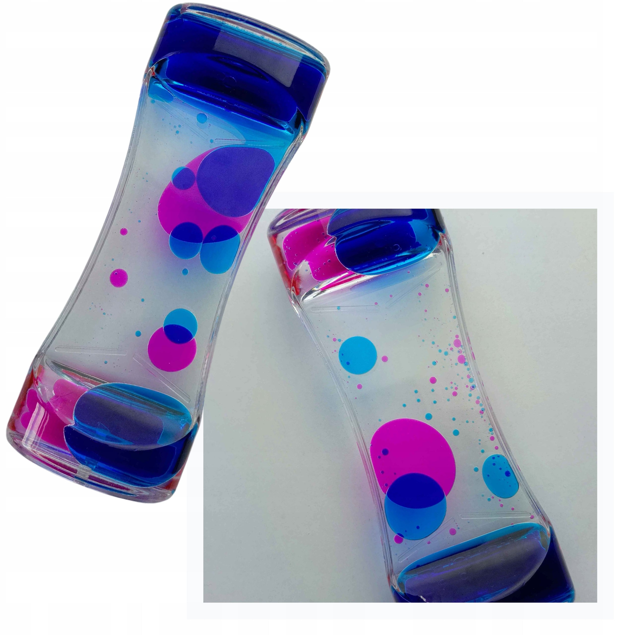 HOURGLASS FOR CHILDREN SENSORY TOY TIMEKEEPER 30SEC OIL Length 14 cm