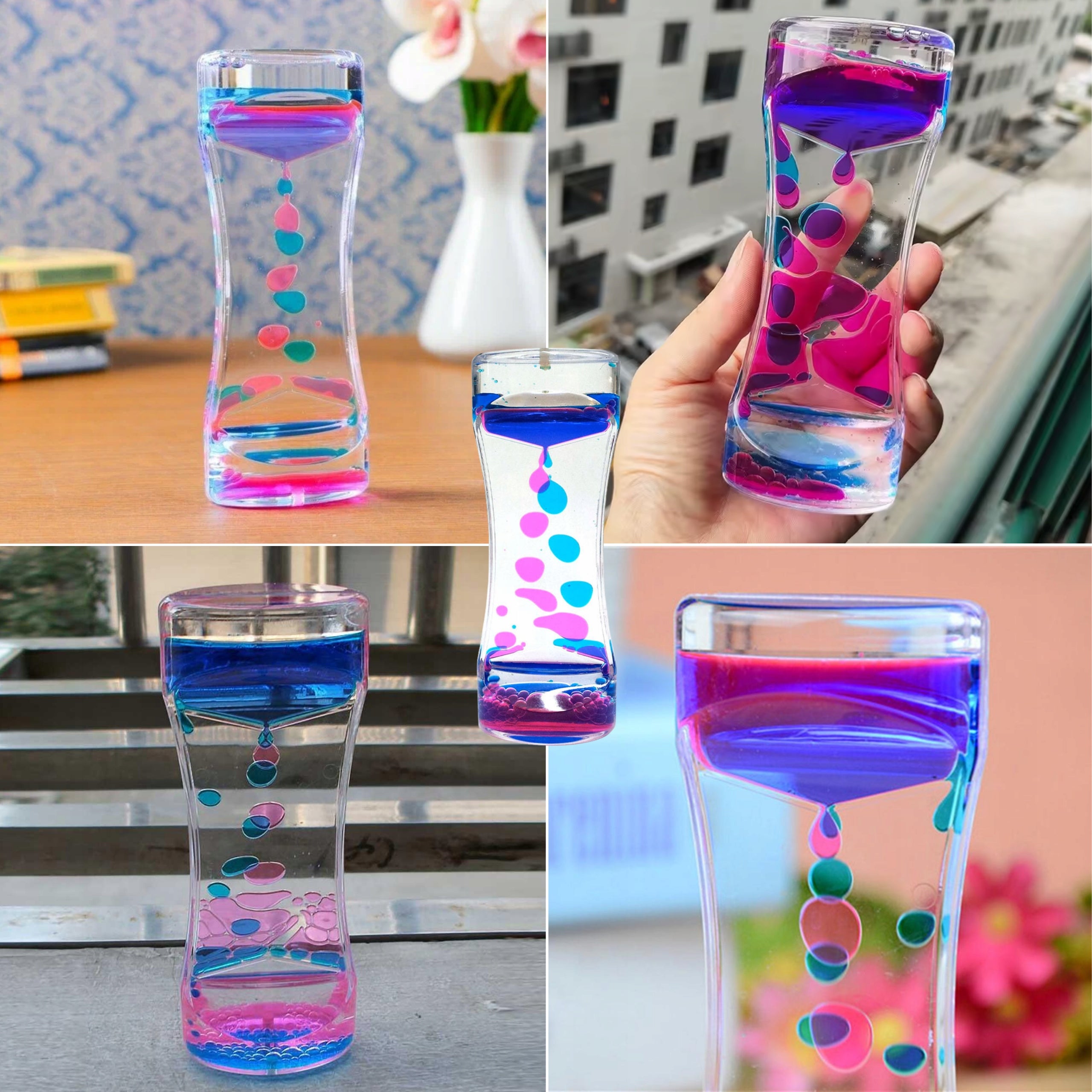 HOURGLASS FOR CHILDREN SENSORY TOY TIMEKEEPER 30SEC OIL Manufacturer code SKLEPSYDRA OLEJOWA DWUKOLOROWA