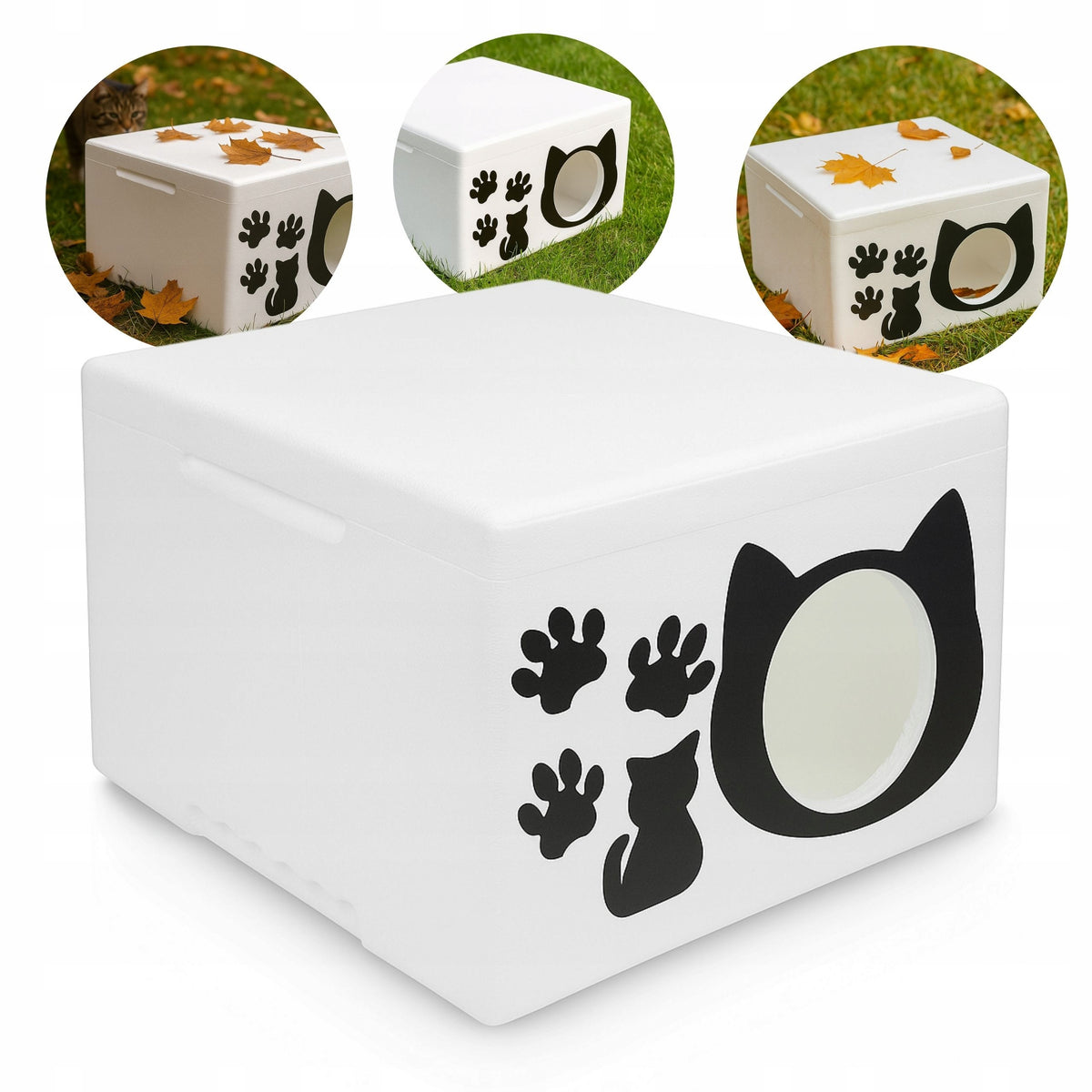 HOUSE STYROFOAM WARM BOOTH BED FOR CAT FOR WINTER