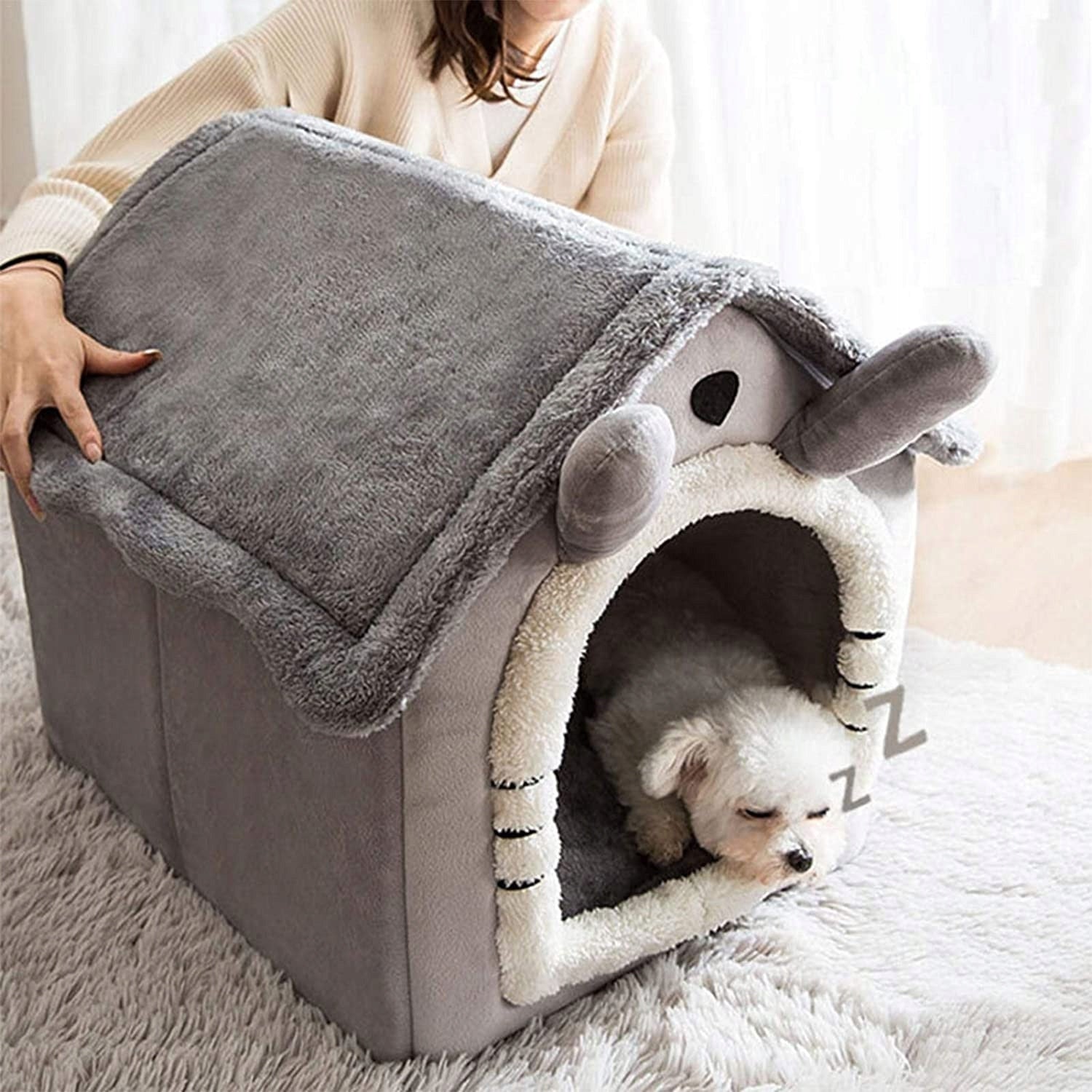 HOUSE with ears for cat dog BED 2in1 M I154 Manufacturer code I154
