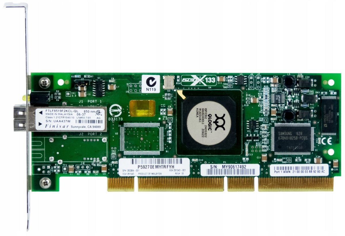 HP 283384-001 QLA2340 2GB PCI-X FIBRE CHANNEL HBA