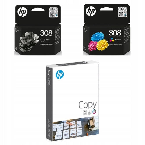 HP 308 Ink Kit + HP Copy Paper