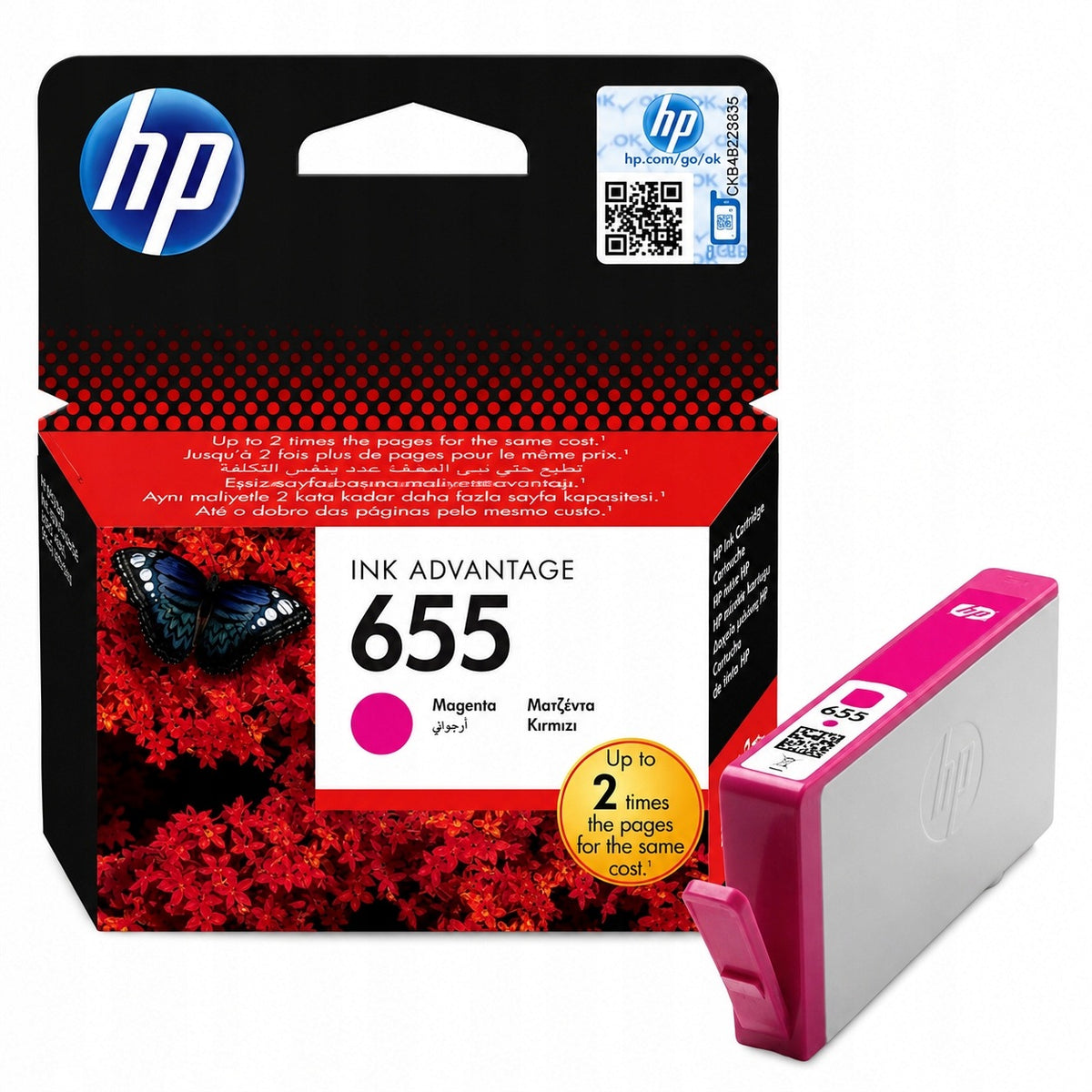 HP 655 CZ111AE Original Magenta DeskJet Ink Advantage 5525 3525 4615