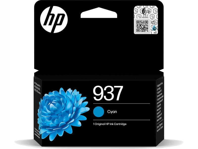 HP 937 Cyan Ink Cartridge 4S6W2NE Manufacturer HP