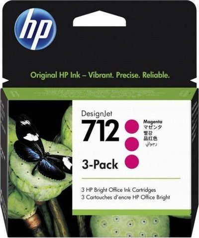 HP Ink 712 3-Pack 29-ml Magenta DJ Ink