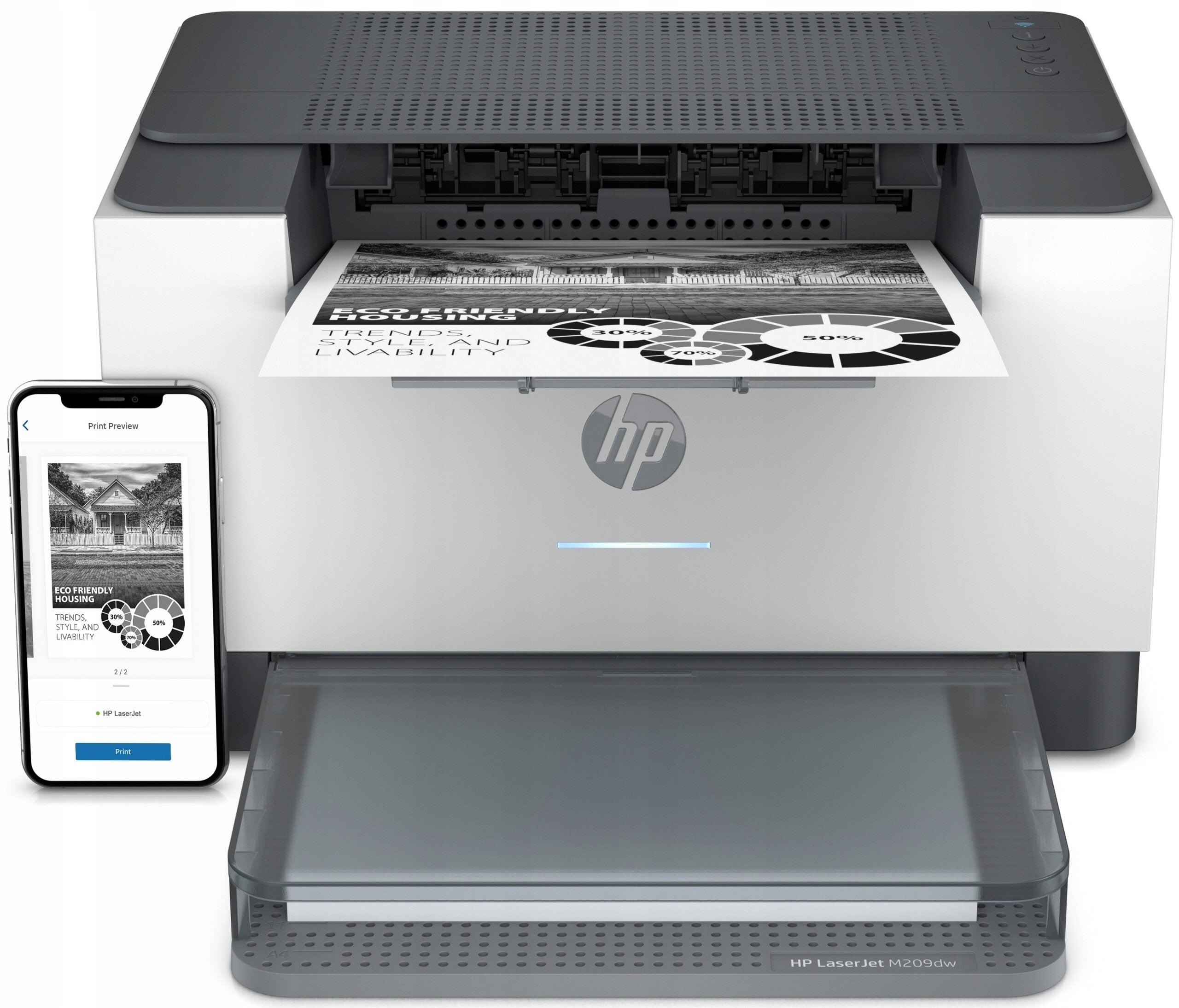 HP LaserJet M209dw Mono Duplex WiFi Printer Printing technology laser (mono)