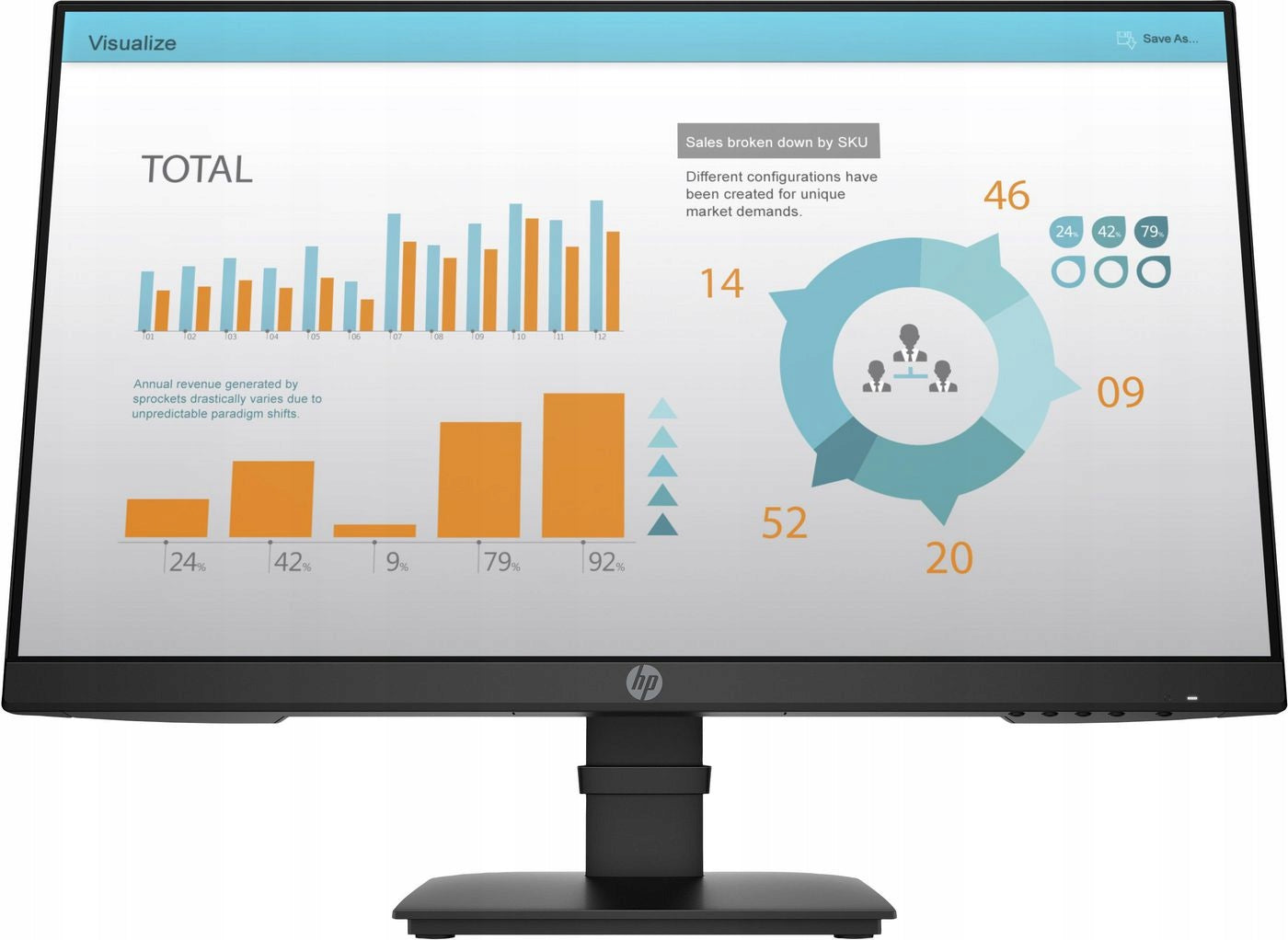 HP P24 G4 Monitor 60.5 cm 1920x1080 16:9 5 ms HDMI DisplayPort VGA