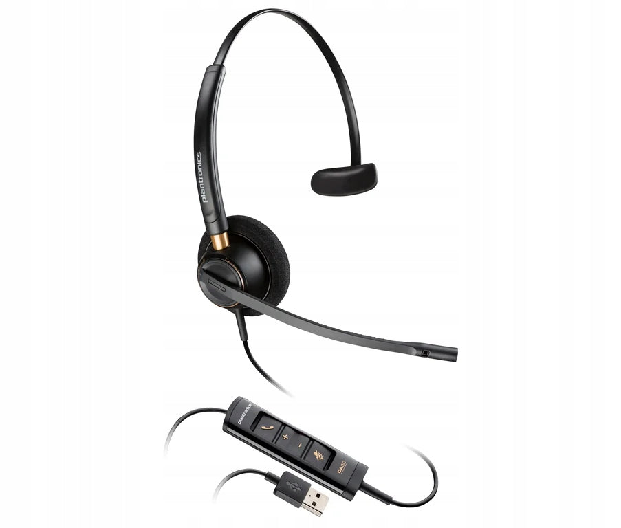 HP Poly Single-ear Poly EncorePro 515 headset with certificates...