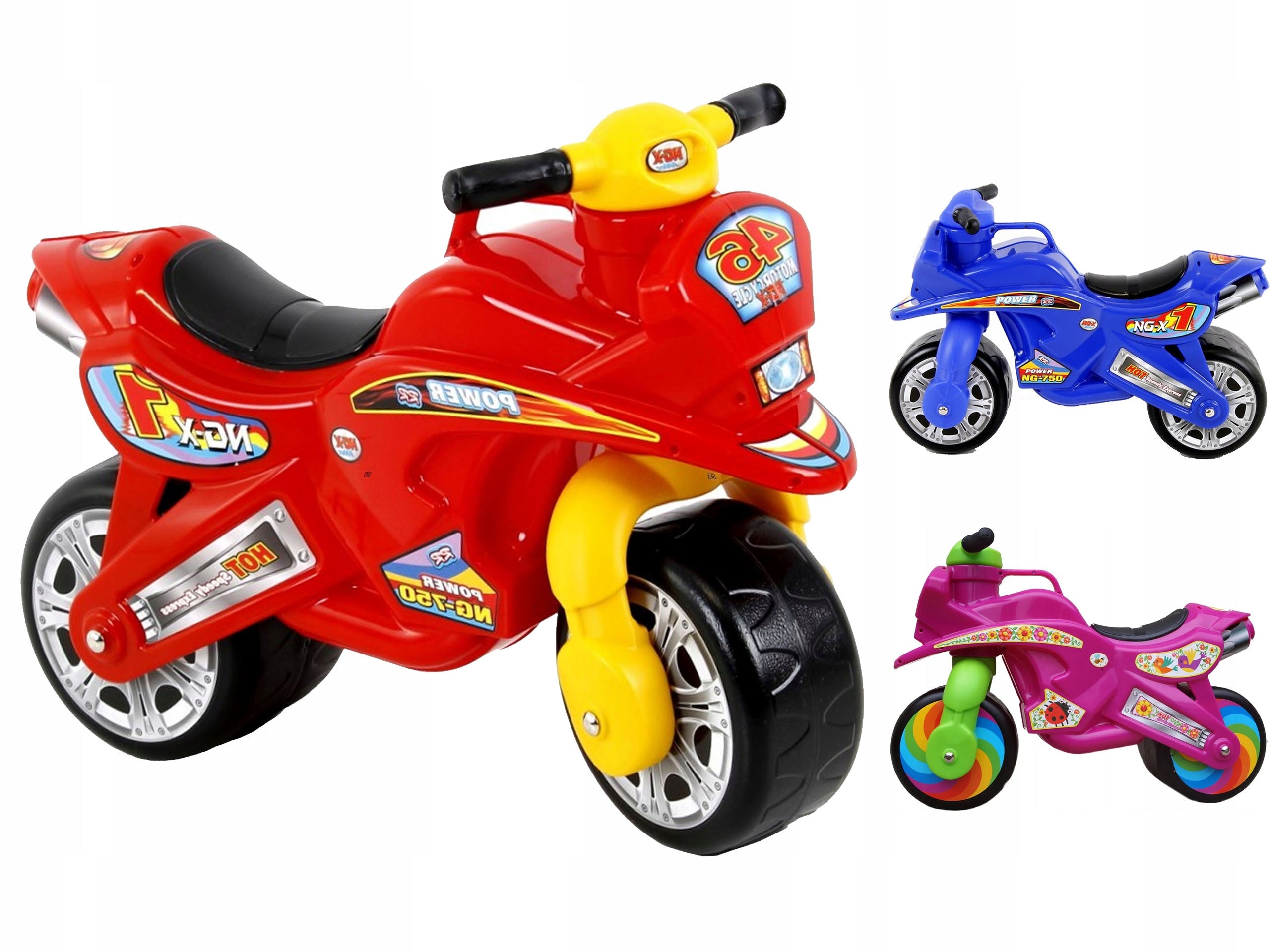 HQ Motorcycle Balance Bike Motor For Child Pusher Ride-On Polish Color